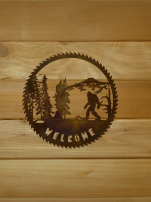 Bigfoot Sawblade Welcome Sign